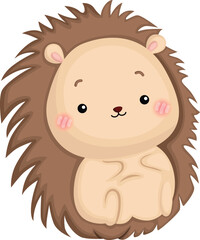 a vector of a cute hedgehog