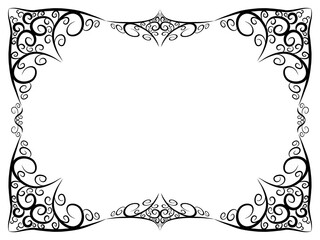 アンティークなフレーム　黒