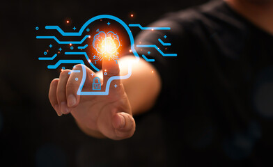 Technology has changed the world. ChatGPT and AI chat. AI. Humans are using the developed AI chat robots to chat with intelligent AI or AI. Modern technological transformation