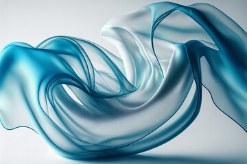 Fototapeta premium Elegant fashion flying satin silk cloth design for product display. Illustration