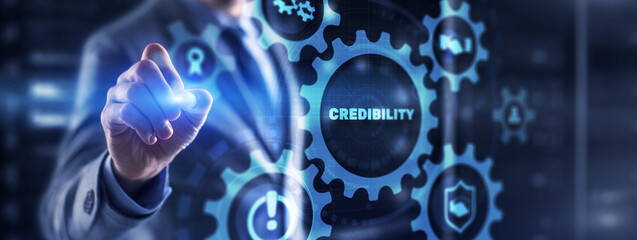 Credibility Improvement. Modern business finance solution concept