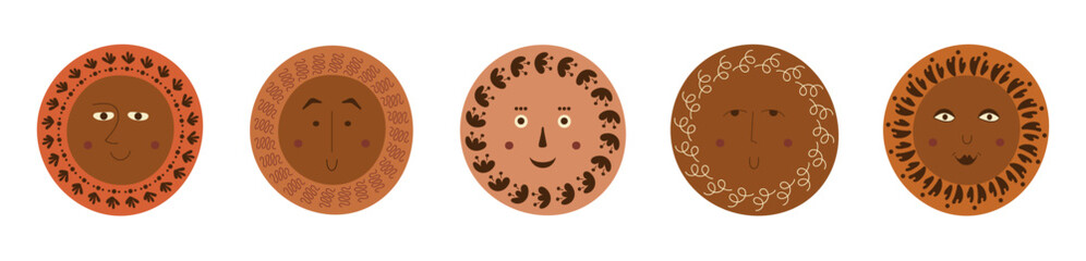 Male bizzare visage, abstract personage, mascot design, funny face, cute icon.