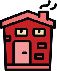 Building chimney icon. Outline Building chimney vector icon for web design isolated on white background color flat