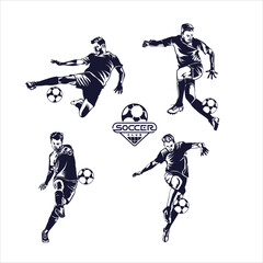 silhouette of a soccer player © margono