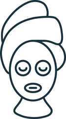 Face Mask line icon. Simple element from skin care collection. Creative Face Mask outline icon for web design, templates, infographics and more