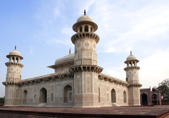 Fototapeta na wymiar Tomb of Itimad-ud-Daul (also known as Little Taj Mahal, Jewel box, Bachcha Taj), Agra, India