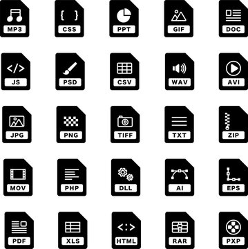 Extension icon set drawn with simple lines