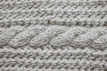 Handmade knitting texture with macro wool threads.