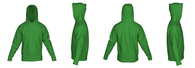 Hoodie sweatshirt long sleeve - Green