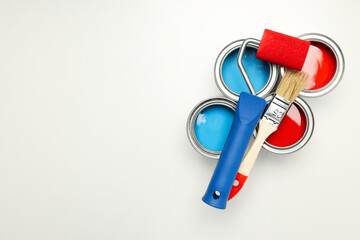 Tools for art and repairing - paint, space for text