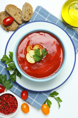 Dish made from tomatoes - tasty tomato soup