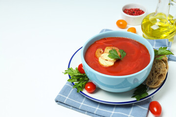 Dish made from tomatoes - tasty tomato soup