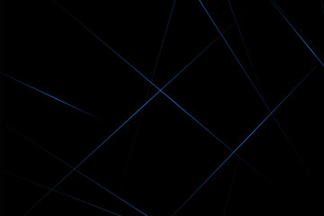 Abstract black with blue lines, triangles background modern design. Vector illustration EPS 10.