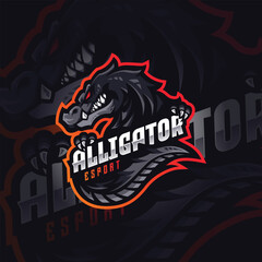 Crocodile Mascot Esport Logo design For Gaming club