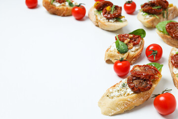 Sandwich with sun-dried tomato - tasty snack concept