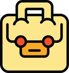 Obraz premium Student bag icon. Outline student bag vector icon for web design isolated on white background color flat