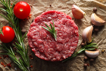 Ingredient for cooking grilled meat - ground meat