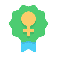 womens day, medal icon