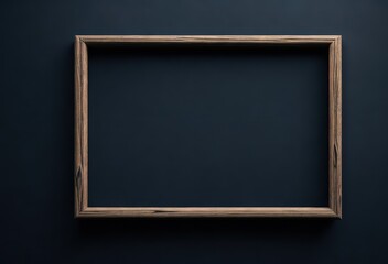 blank blackboard on wooden background, Wooden Texture Frame with dark background