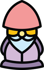 Lamp dwarf icon. Outline Lamp dwarf vector icon for web design isolated on white background color flat