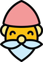 Statue dwarf icon. Outline Statue dwarf vector icon for web design isolated on white background color flat