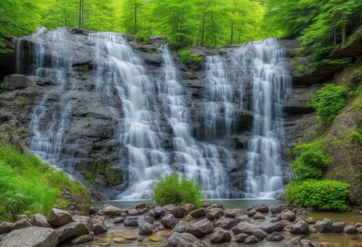 Green Forest Waterfall, Chasing Waterfalls: A Guide to Finding and Photographing These Natural Wonders