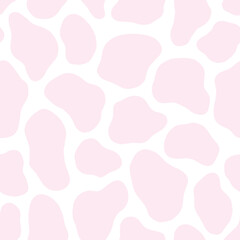 Cow print vector seamless pattern design, abstract seamless animal skin repeat background. 
