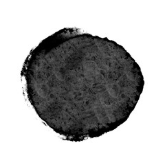 Circular paint stroke overlay layer, hand drawn art with transparent background