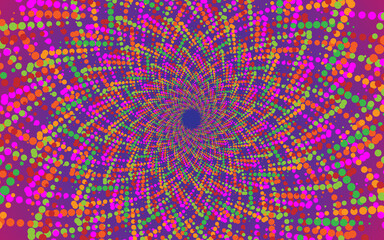 Spiral star dotted colorful background