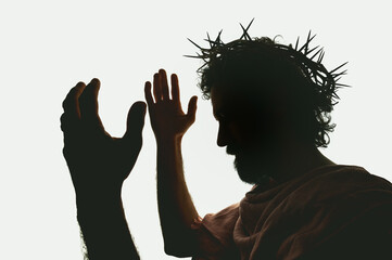 Jesus Christ with crown of thorns - 585682199