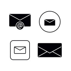 Email icon set. Vector sign for mobile applications and websites.