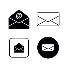 Email icon set. Vector sign for mobile applications and websites.