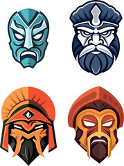 4 maschere greche
