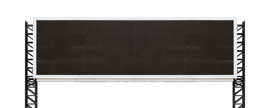 blank big sign board on transparent background png file