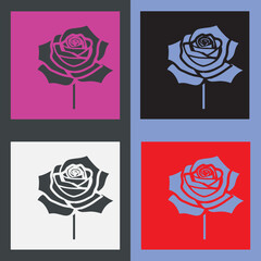 A set of roses vector