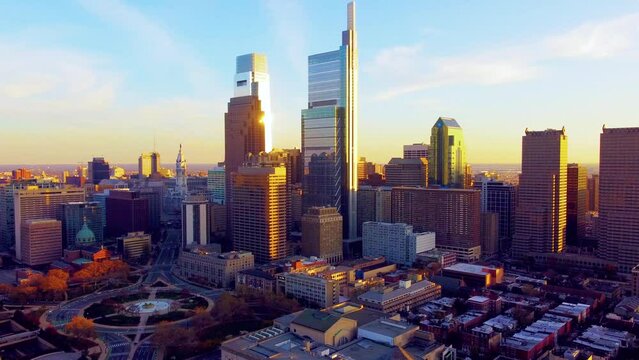 Philadelphia Rising_Downtown Golden Hour Skyline
