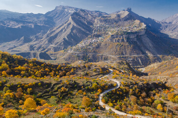 autumn in the mountains of caucasus