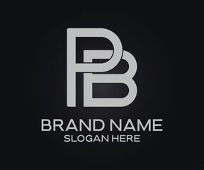 Fototapeta premium PB initial letter logo design template