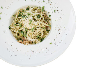 Spaghetti bolognese with cheese