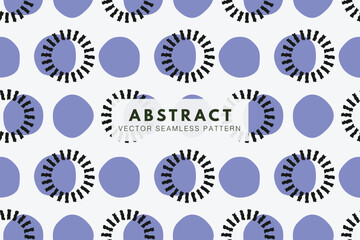 Organic circles abstract shapes vector repeating pattern seamless