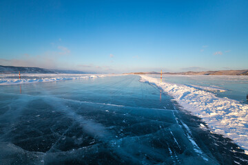 Ice of Lake Baikal