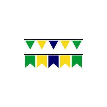 Brazil flags icon set, Brazil independence day icon set vector sign symbol