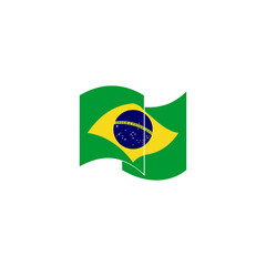 Fototapeta na wymiar Brazil flags icon set, Brazil independence day icon set vector sign symbol