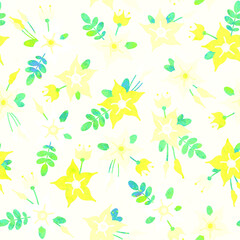 Seamless grunge retro background. Raster illustration with an abstract pattern. Seamless pattern for clothing design, packaging, wrapping. Printing on fabric and paper.