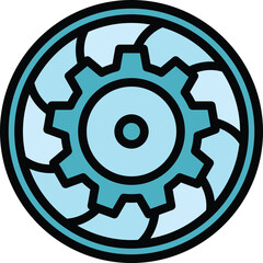 Clutch car device icon. Outline Clutch car device vector icon for web design isolated on white background color flat