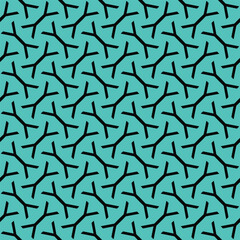 Abstract twigs seamless vector line pattern design