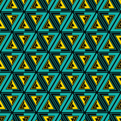 Colorful geometric triangles vector background pattern design