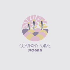 Logo for a company, brand of product or service. Flat style vector illustration.