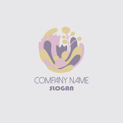 Logo for a company, brand of product or service. Flat style vector illustration.