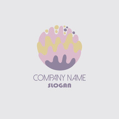 Logo for a company, brand of product or service. Flat style vector illustration.